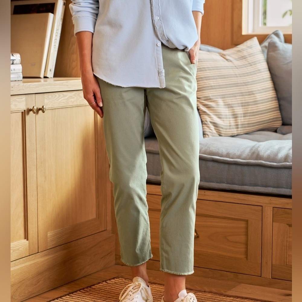 Frank & Eileen Wicklow pull on Green Cropped Pants size 2